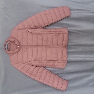 Pink Puffer Light Weight Jacket, Size L, Filling-100%Polyester